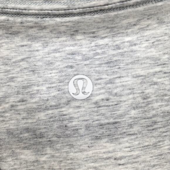 2PC Lot Lululemon Heathered Gray & White Jersey Racerback Love Tank Tops Size 8 - Picture 3 of 7